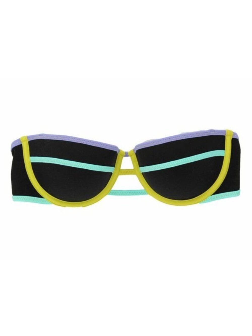 Victoria's Secret The Flirty Bandeau Black Neon Bikini Top